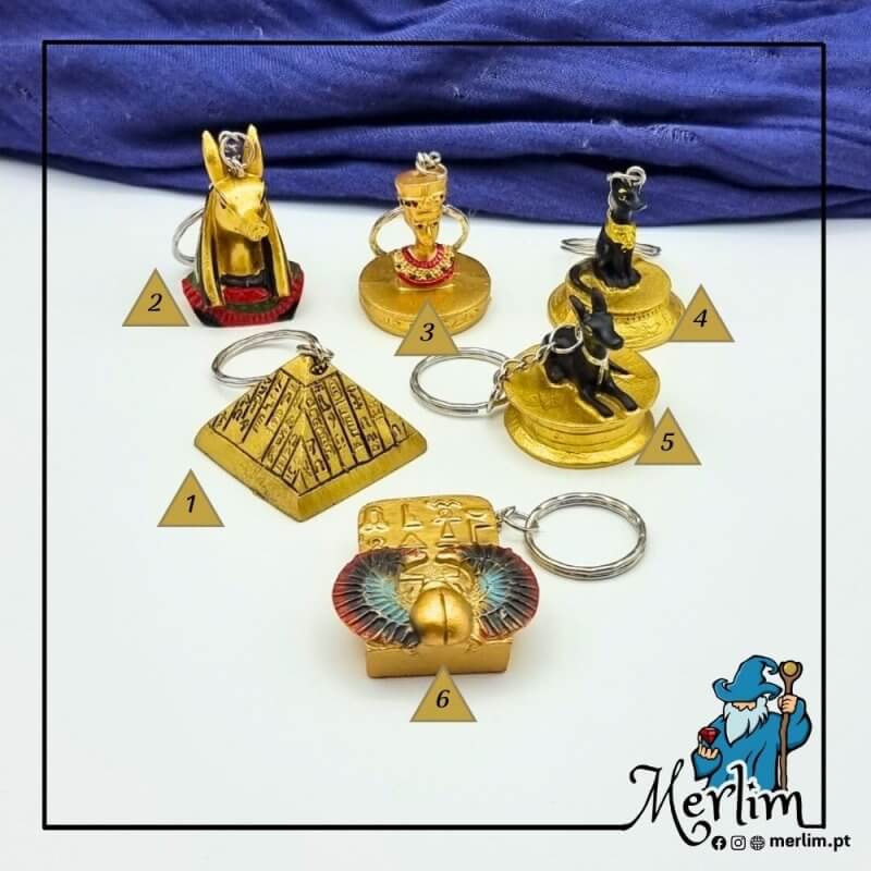 Decoração egípcia - Porta-chaves de resina