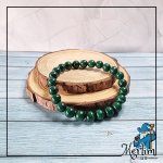 Pulseira pedra malaquita natural