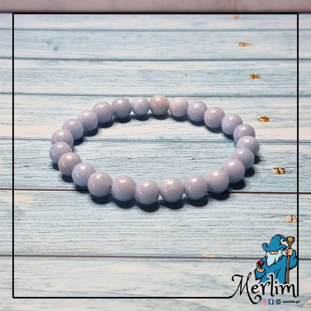 foto de frente da Pulseira pedra Angelita natural
