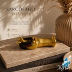 sarcofago do rei anubis com mumia figura de decoração do egipto capa