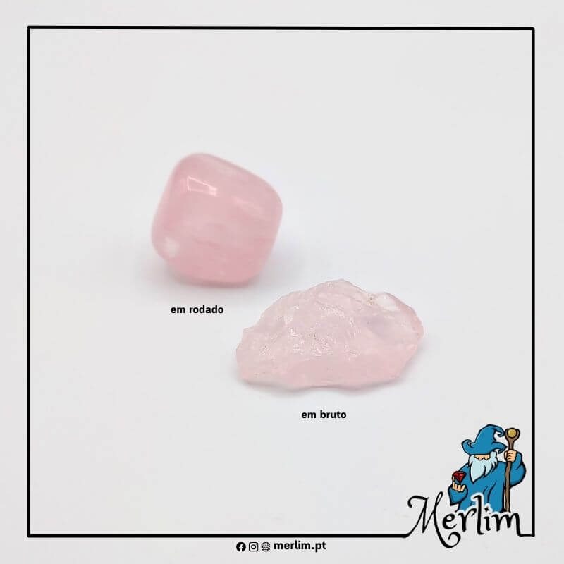 Pedra Quartzo Rosa em rodado ou bruto