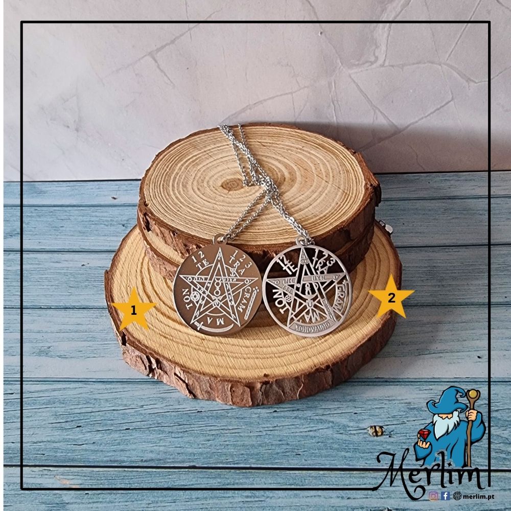 colar pingente tetragrammaton em aço