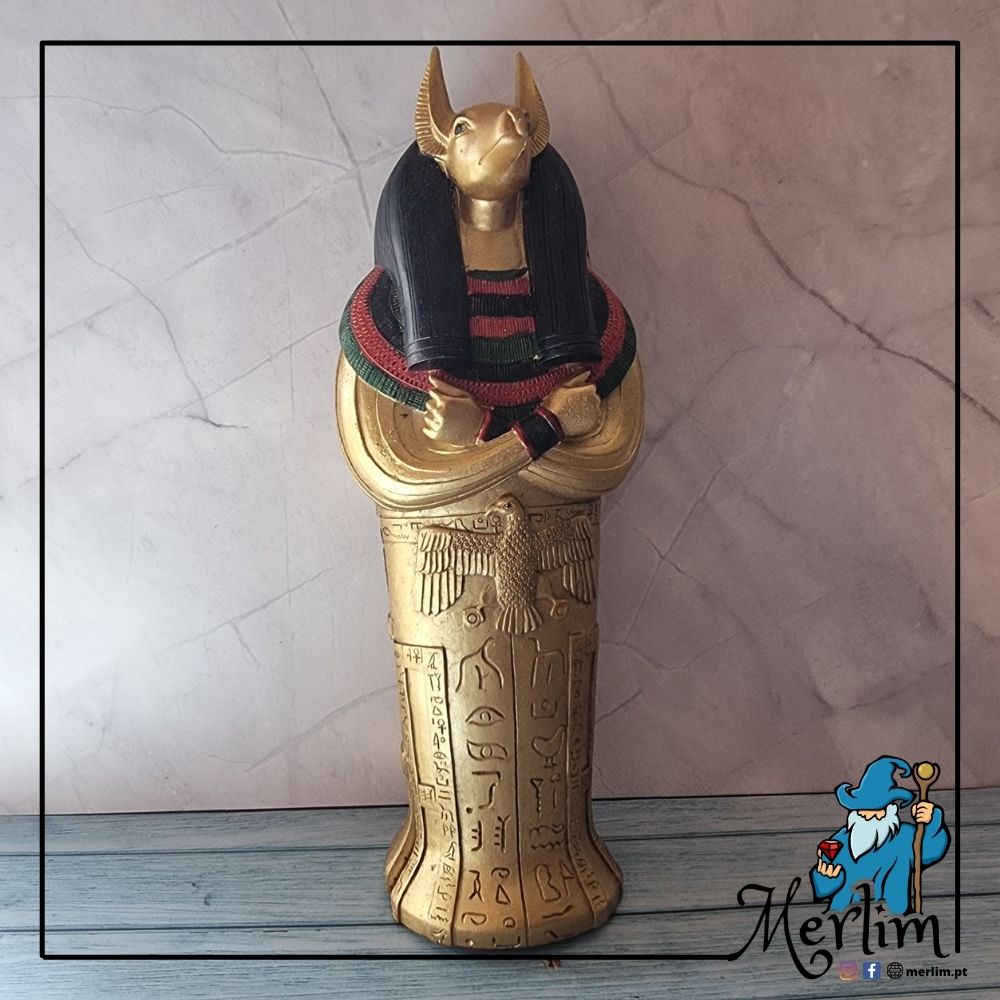 Sarcófago Anúbis grande – Decoração Egípcia frente