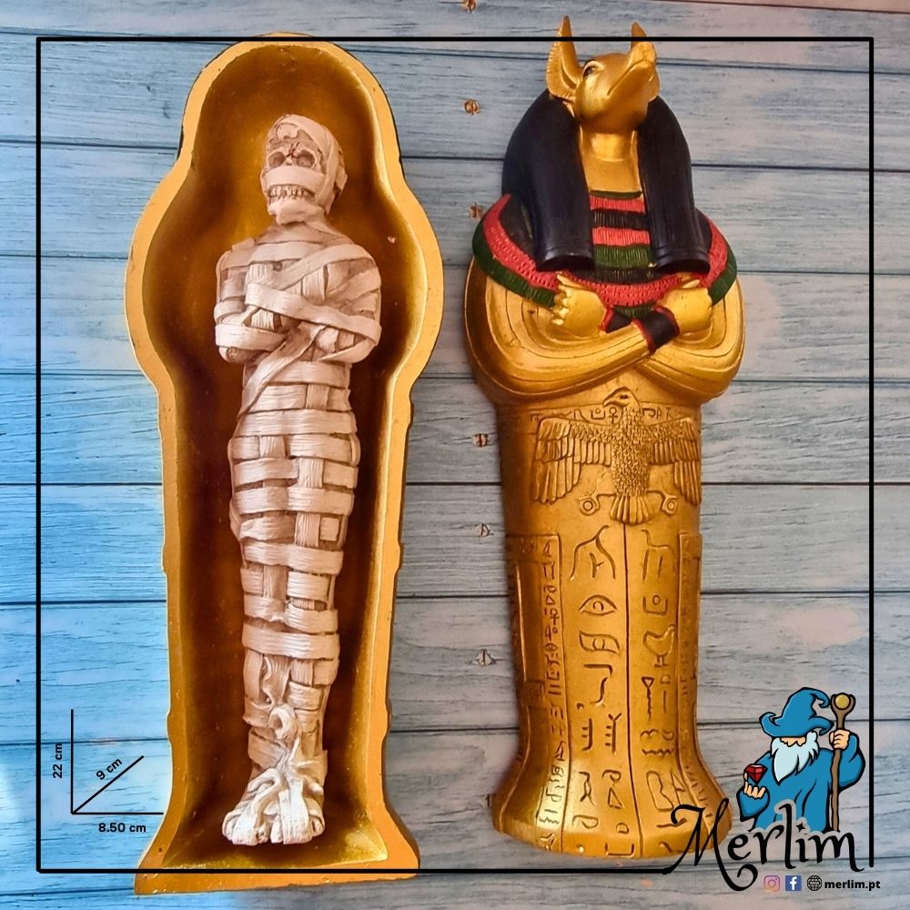 medidas Sarcófago Anúbis grande – Decoração Egípcia