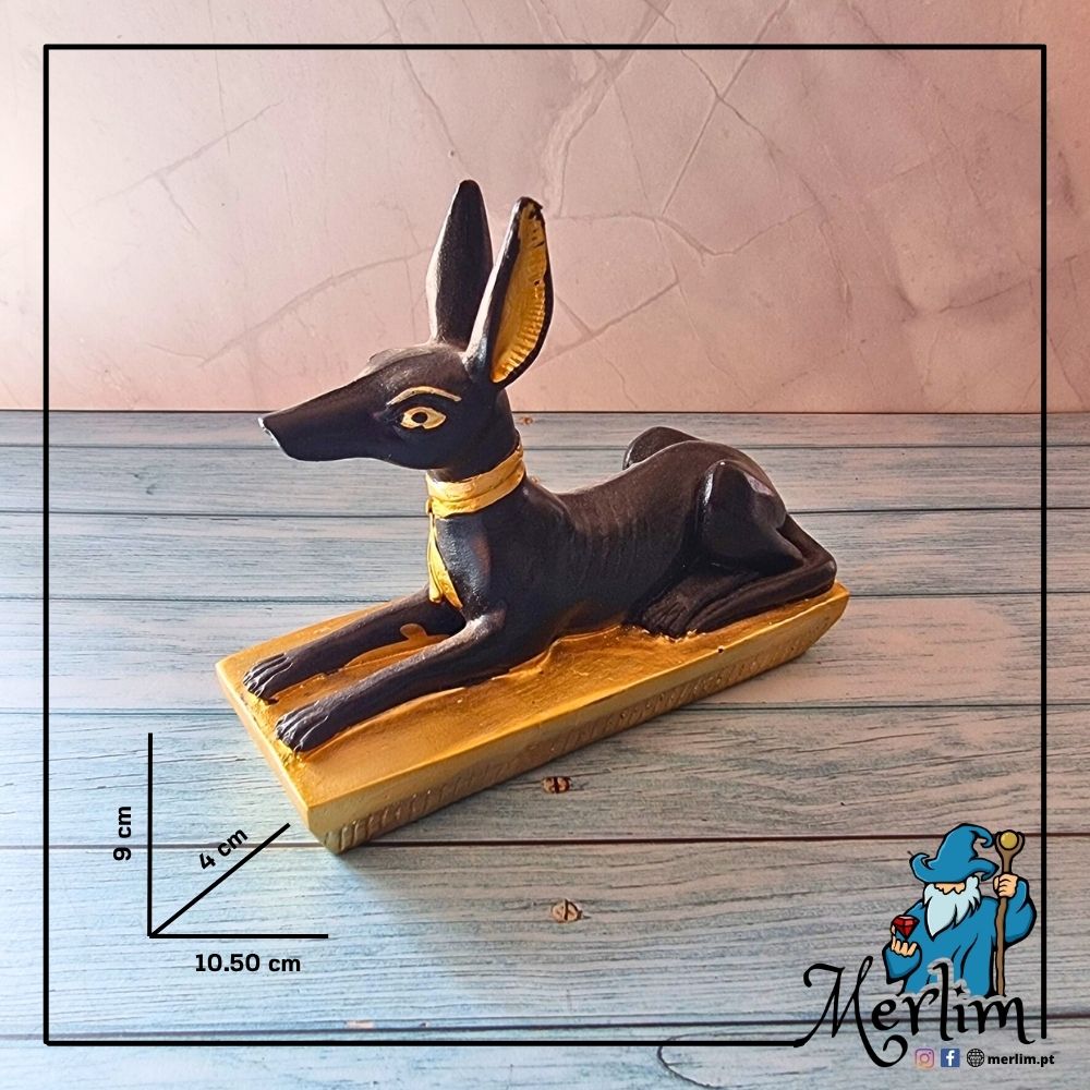 medidas da Esfinge de Anúbis - Réplica Egípcia pequena